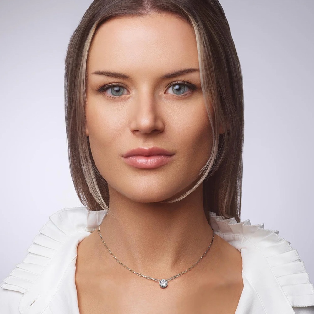 Jennifer Miller Solitaire Paper Clip Chain Necklace - NWT